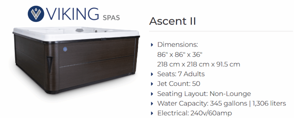 Viking Spas - Ascent II Hot Tub at Reinhard Pool & Spa in Lake Havasu City, Arizona